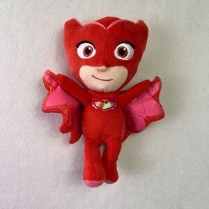 PJ Masks Red Owlette With Cape 8" Plush Toy Superhero Frog Box eOne Just Play